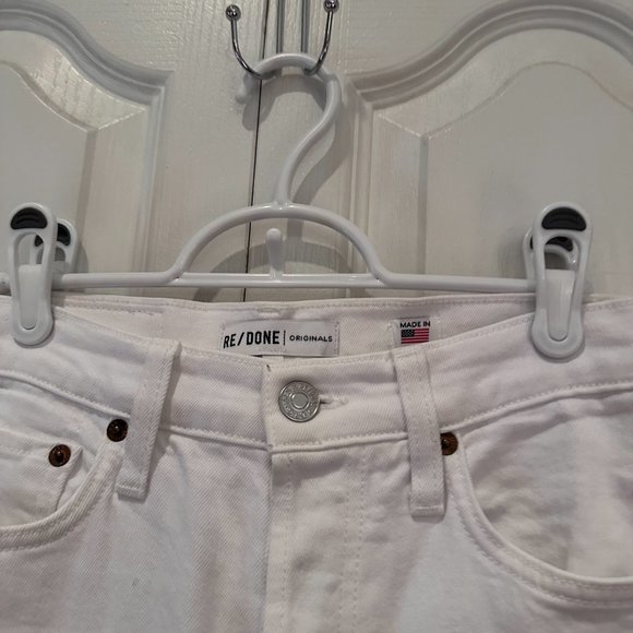 EUC Re/Done White high rise ankle crop - size 25 - Picture 5 of 7